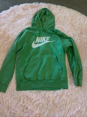 Nike Green Hoodie with White Swoosh